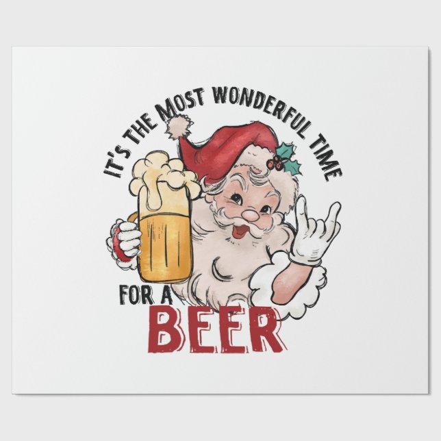 Mest underbar tid för öl presentpapper (Platt)