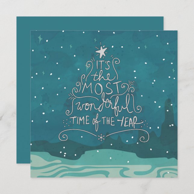 Mest underbar tid inbjudningar (Fram/baksida)