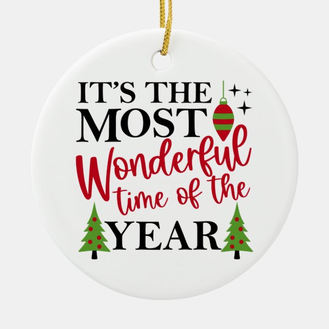 Mest underbar tid julgransprydnad keramik (Framsidan)