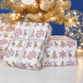 Mest underbar Time Woodland Snowflake Mönster Presentpapper