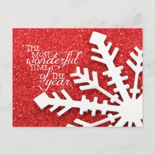 Mest underbara årshelgerna - röd jul helg vykort