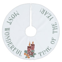 Mest underbara årstid, julljus julgransmatta borstad polyester