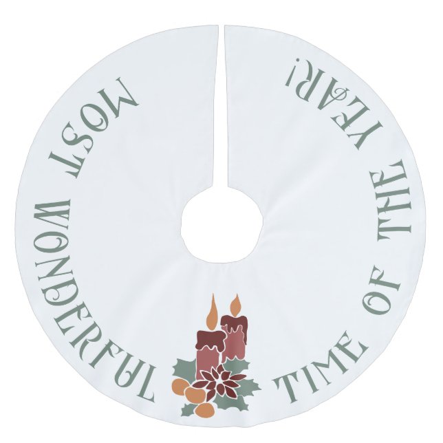 Mest underbara årstid, julljus julgransmatta borstad polyester (Framsidan)