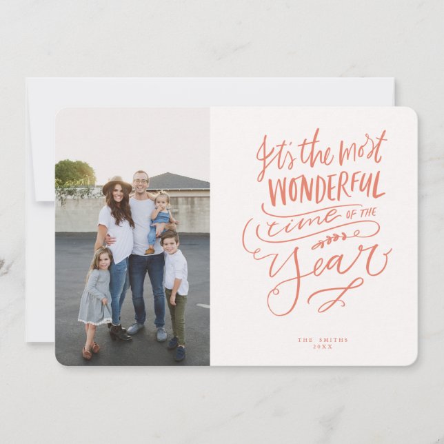 Mest underbara årstider för Rosa Red Photo Car Inbjudningar (Framsida)