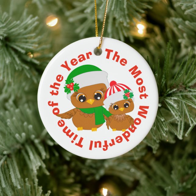 Mest underbara Helgdag Uggla Julgransprydnad Keramik (Träd)