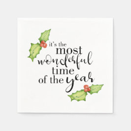 Mest underbara juloffertcalligrafi pappersservett