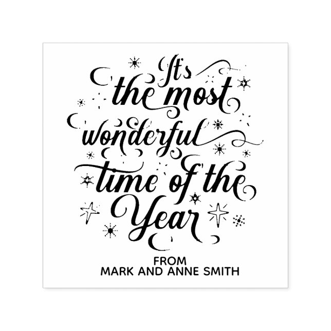 Mest underbara jultider i Namn Självfärgande Stämpel (Design)