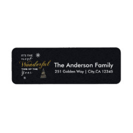 MEST UNDERBARA TID Juladressetikett Returadress Etikett