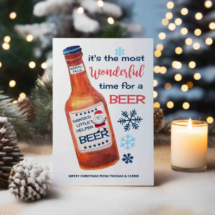 Mest underbara tider för en Beer-fin jul Julkort