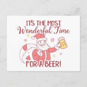 Mest underbara tider för en Beer Santa Helg Vykort