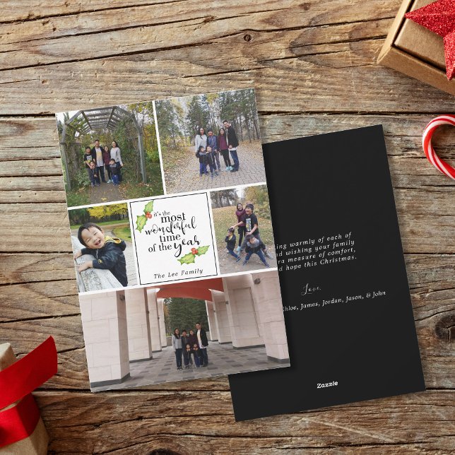 Mest underbara tider med årets familjefoto julkort (Skapare uppladdad)