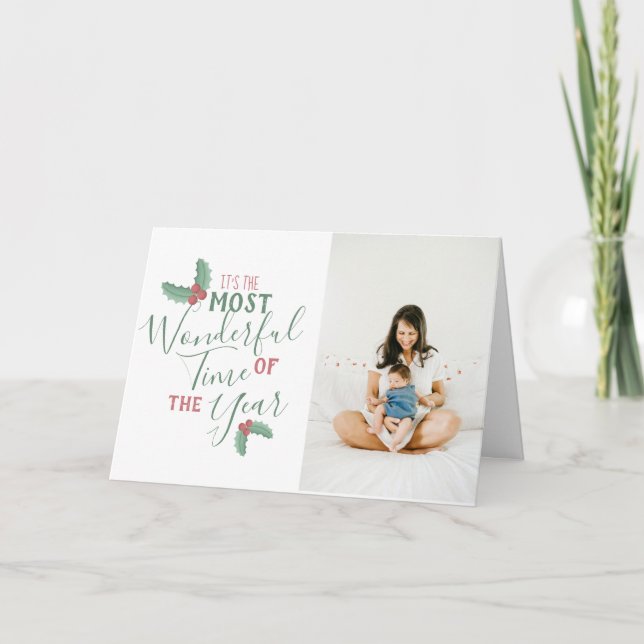 Mest underbara tider på året Julfoto Helgkort (Framsida)