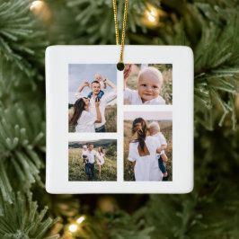 Mest underbara tidschristmas multifoto julgransprydnad keramik