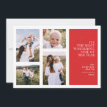 Mest underbara tidschristmas multifoto meddelande<br><div class="desc">Modern,  grafisk,  minimal christmas-multifotokort för helgdag. Bild av modern 4-fotodesign med fantastisk tid på året</div>
