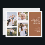 Mest underbara tidschristmas multifoto meddelande<br><div class="desc">Modern,  grafisk,  minimal christmas-multifotokort för helgdag. Bild av modern 4-fotodesign med fantastisk tid på året</div>