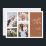 Mest underbara tidschristmas multifoto meddelande<br><div class="desc">Modern,  grafisk,  minimal christmas-multifotokort för helgdag. Bild av modern 4-fotodesign med fantastisk tid på året</div>