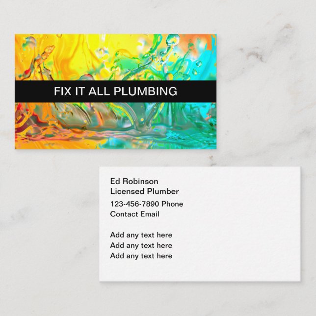 Mest unika Affärskort för plummerdesign Visitkort (Fram/baksida)