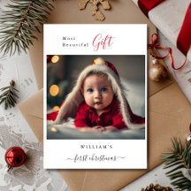Mest vacker Gift Baby: Första julfotfoto