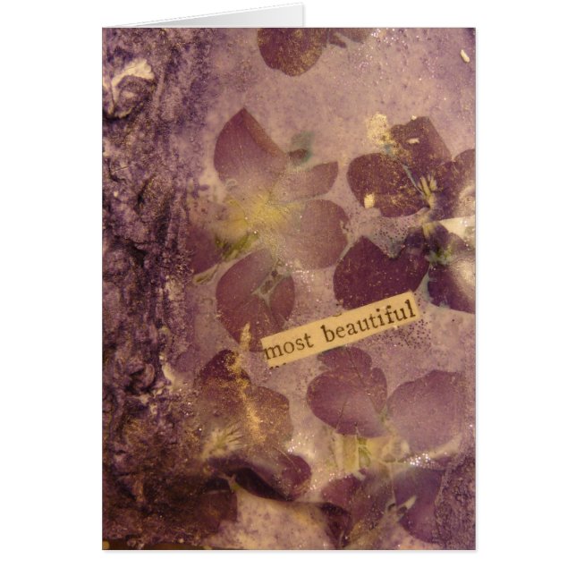 Mest vackra blommor hälsningskort (Framsidan)
