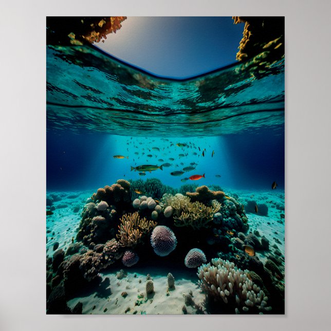 Mest vackra korallrevet Tropical Coral Reef Poster (Framsidan)