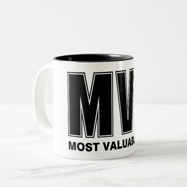 Mest värdefulla inlägg Två-Tonad mugg (Framsida vänster)