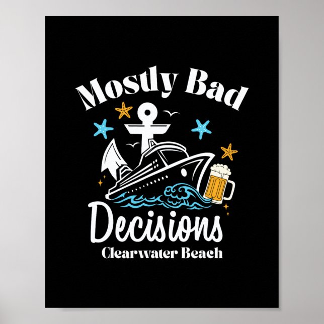 Mestadels D-beslut Clearwater Beach Spring Break  Poster (Framsidan)