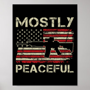 Mestadels Fredlig - 2:a Tillägget Pro Vapen Ar15 U Poster