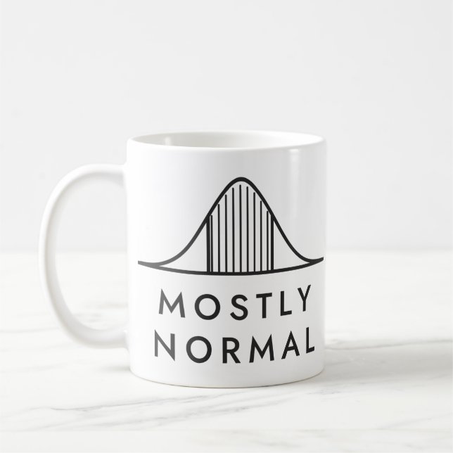 Mestadels Normal Bellkurve Statistik Konst Kaffemugg (Vänster)