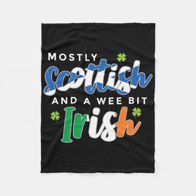 Mestadels skotsk och lite irländsk Saint Patricks Fleecefilt (Framsidan)