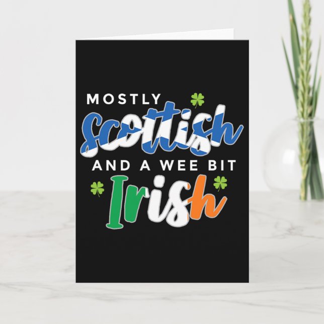 Mestadels skotsk och lite irländsk Saint Patricks Kort (Framsida)