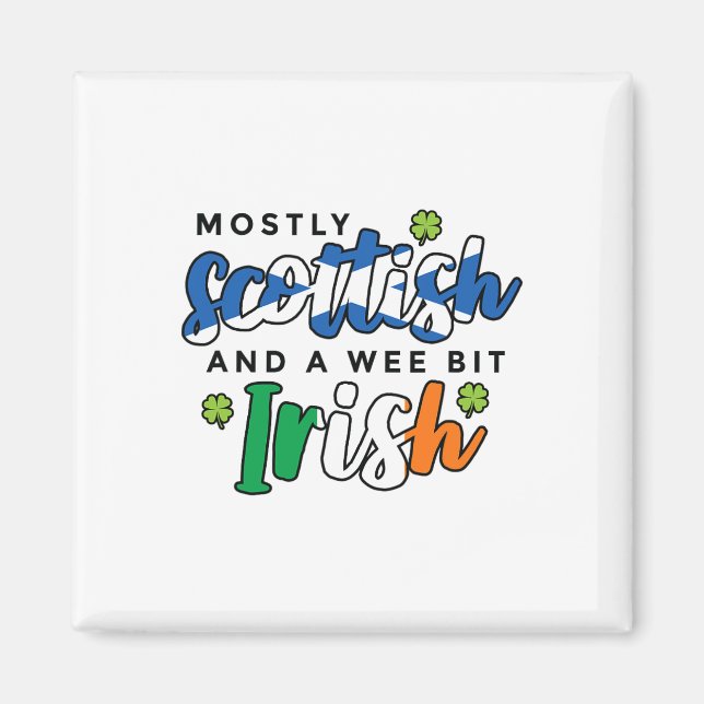 Mestadels skotsk och lite irländsk Saint Patricks Magnet (Framsidan)