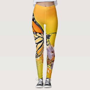 Mestesisk fjäril, stäng design leggings