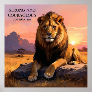 Mestesisk Lejon vid färgning av Vildens Religiösa Poster