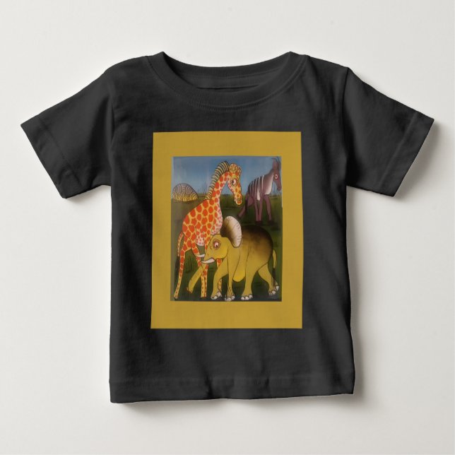 Mestestic African Wildlife: En vacker målning. T-shirt (Framsida)