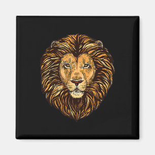 Mestestic Lejon Mane Detailed Art - Cute Animo for Magnet
