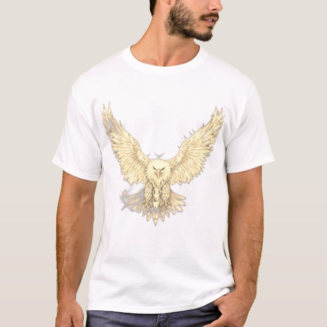 Mestestisk agle-design - frihetssymbol t shirt (Framsida)