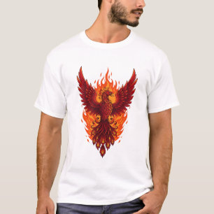 Mestestisk fotoenix Flame Design   Bold Vector Art T Shirt