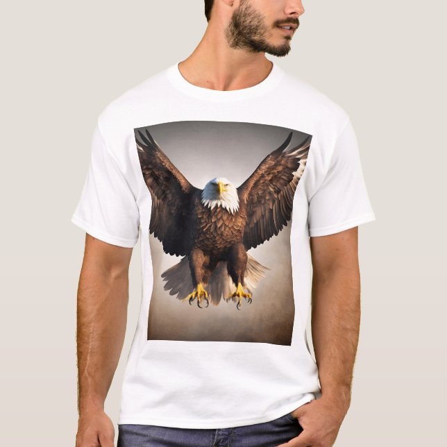 Mestetisk flygande, snabb och kraftfull design t shirt (Framsida)