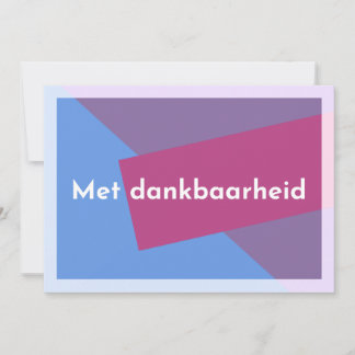 "Met dankbaarheid" Tack Kort