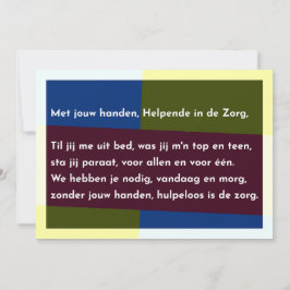 Met jouw handen, Helpende in de Zorg Tack Kort