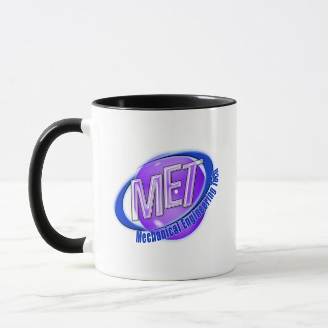 MET ORB SWOOSH LOGOTYP MEECHANCIAL INGENJÖR TECH MUGG (Vänster)