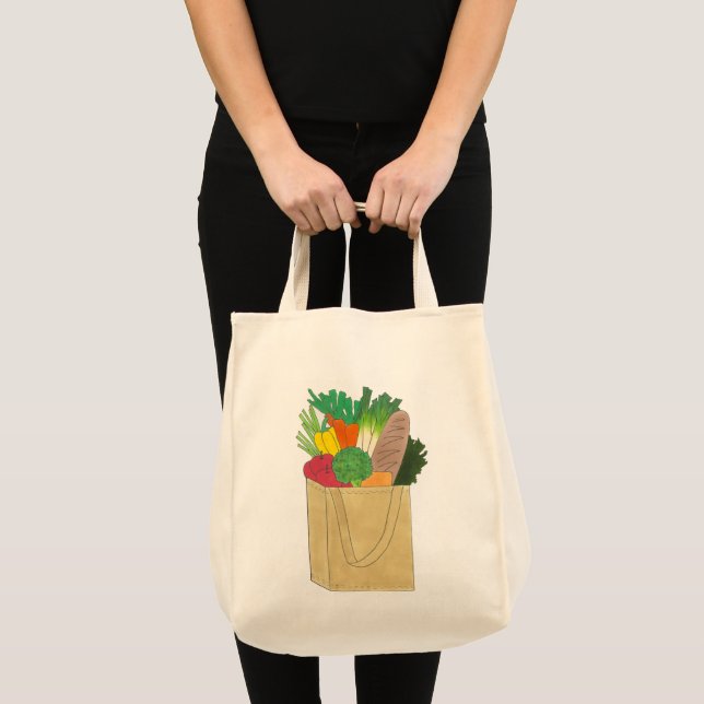 Meta Bag av Livsmedel Food Shopping Fruit Veggies Tygkasse (Framsida (produkt))
