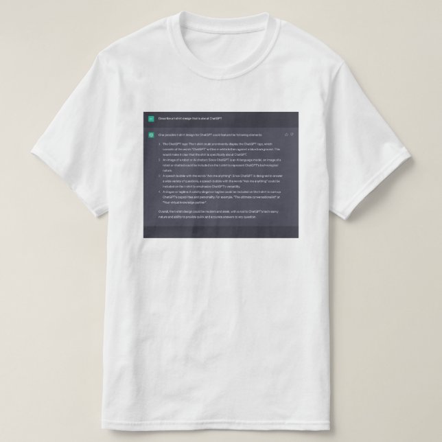 Meta Ironic ChatGPT Shirt T Shirt (Design framsida)