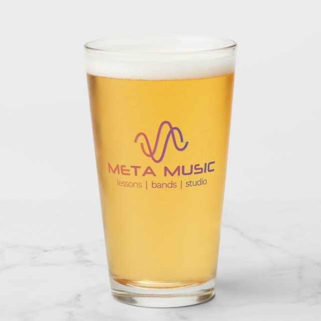 Meta Musik Pint Glas (Framsida fylld)