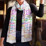 Metabolisk scarf sjal<br><div class="desc">Metabolisk väg designad i metro karta design. Perfekt för student studenter,  doktorander och biologi studenter,  särskilt metabolisk teknik,  biokemi och genteknik.</div>