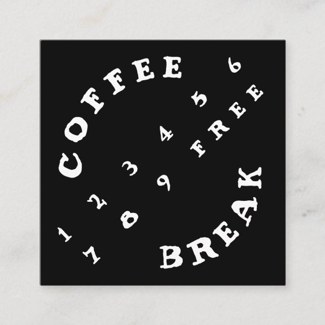 Metad tier 2 numrerar enkelt lojalitetkaffe lojalitetskort (Framsida)