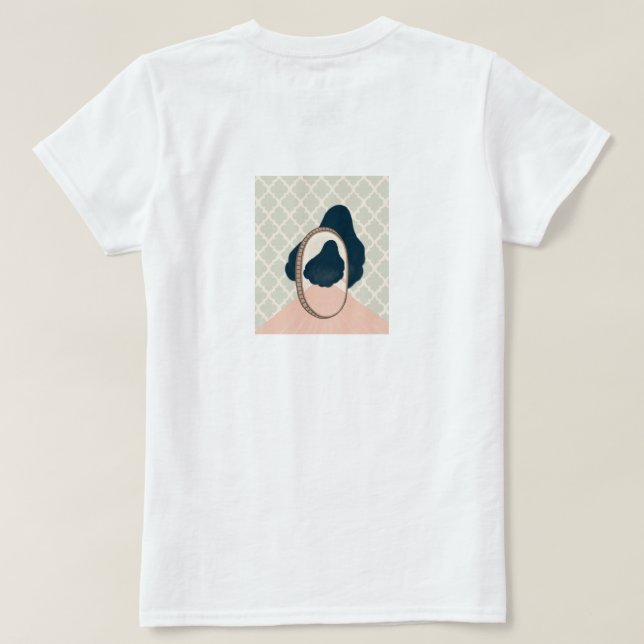 metafor_15_a-flicka i t-shirt i spegel (Design baksida)