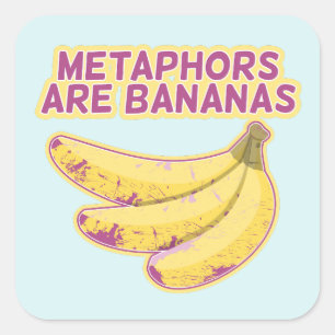 Metafor Funny typografi Fyrkantigt Klistermärke