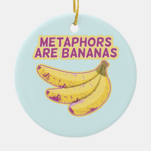 Metafor Funny typografi Julgransprydnad Keramik
