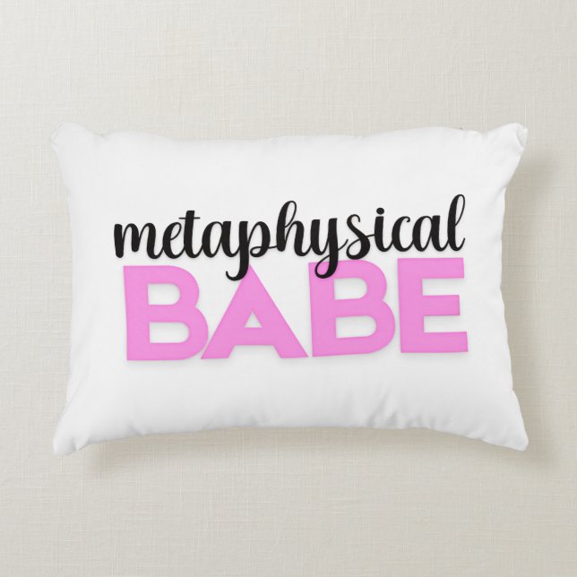 metafysisk brudmodig rosa skript typografi prydnadskudde (Framsidan)